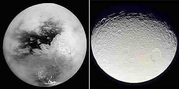 Tit� e T�tis, luas de Saturno